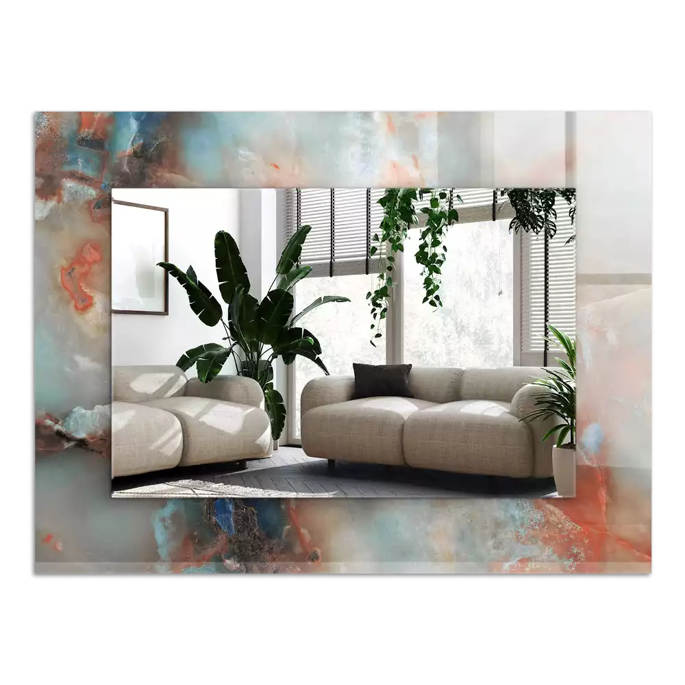 Obdélníkové dekorační zrcadlo Abstraktní barevné textury