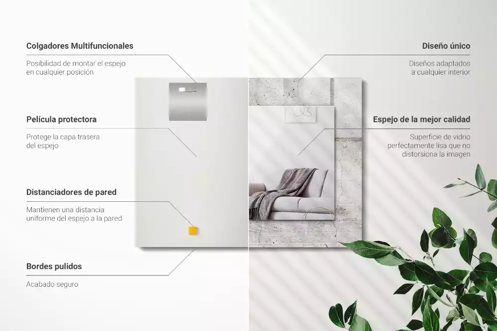 Obdélníkové dekorační zrcadlo Popraskaná betonová zeď