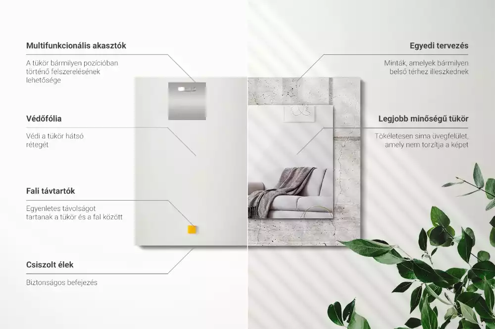 Obdélníkové dekorační zrcadlo Popraskaná betonová zeď