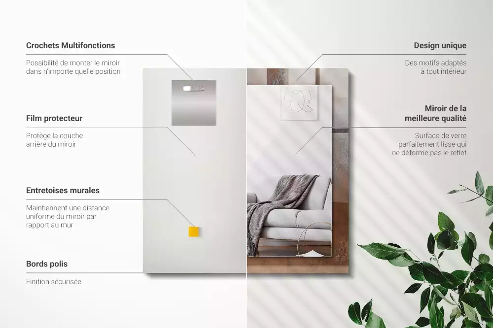 Obdélníkové dekorační zrcadlo Módní rezavý kov