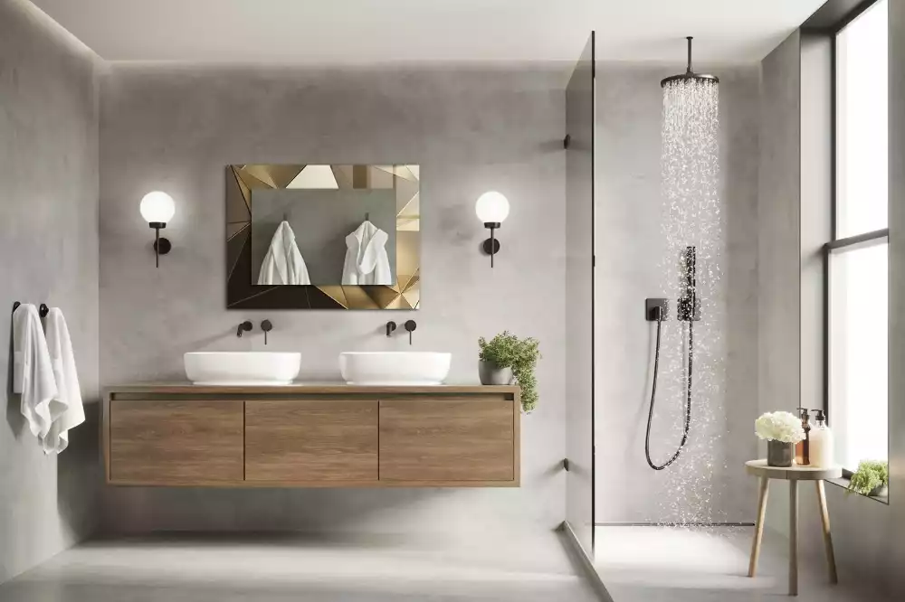 Obdélníkové dekorační zrcadlo Geometrické tvary