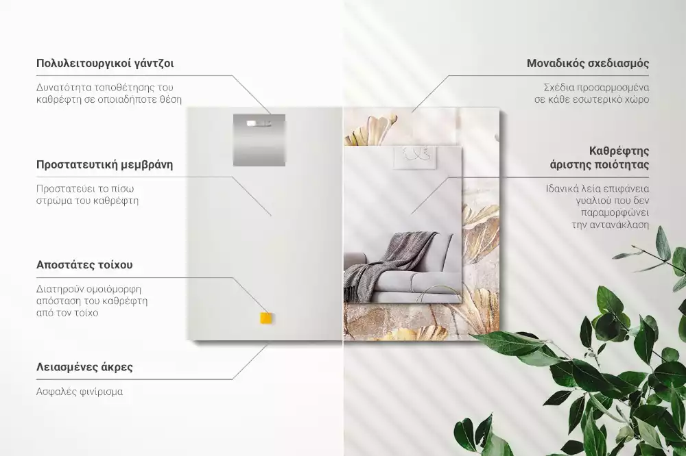 Obdélníkové dekorační zrcadlo Vintage květiny