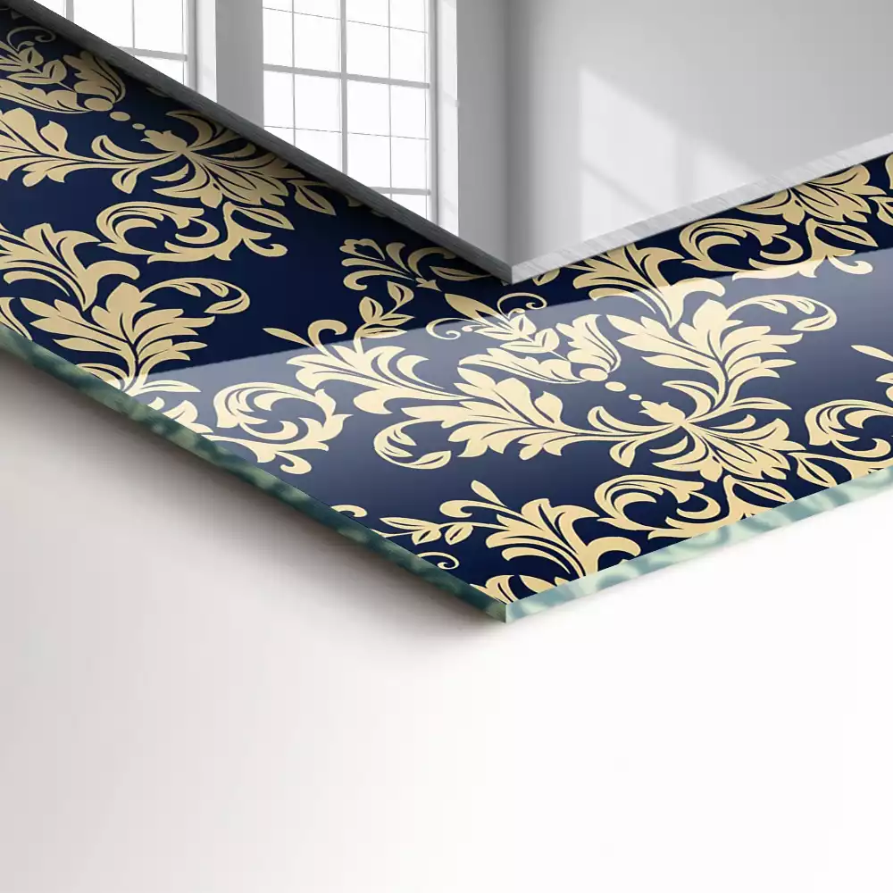 Obdélníkové dekorační zrcadlo Viktoriánský vzor tapety