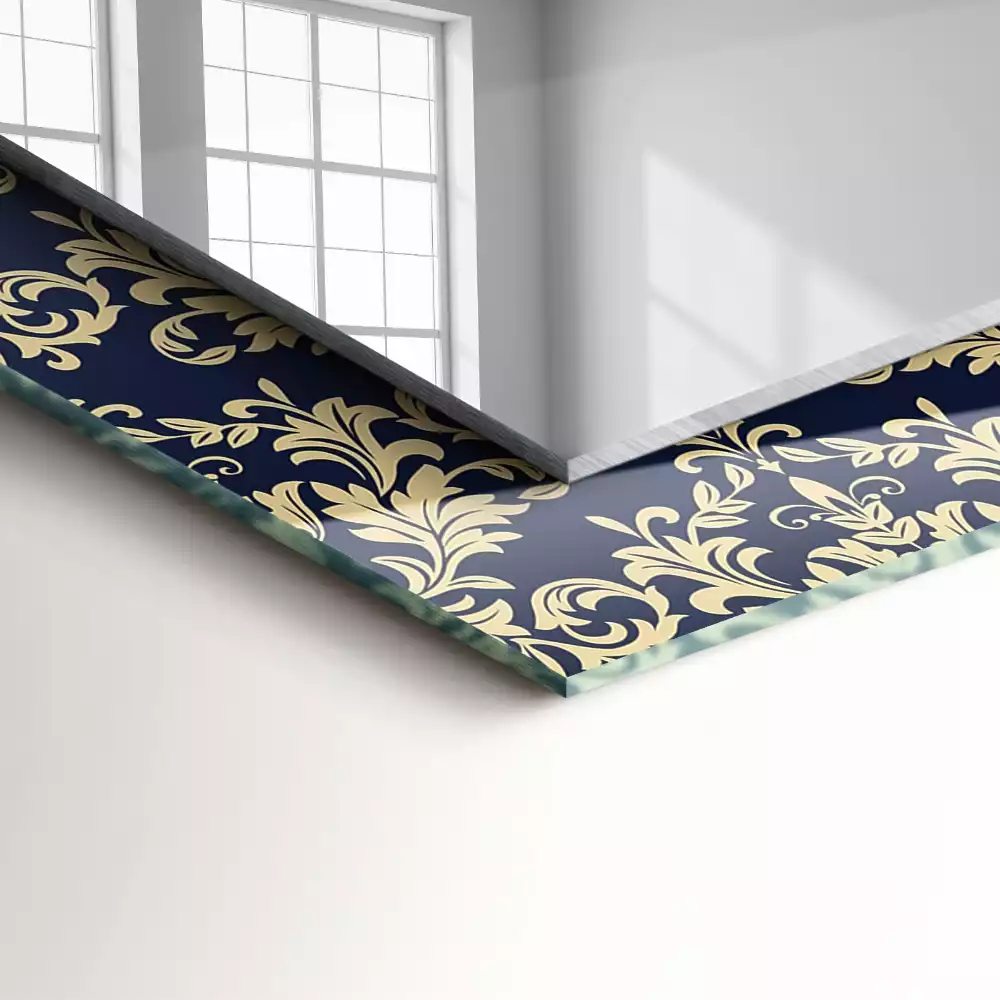 Obdélníkové dekorační zrcadlo Viktoriánský vzor tapety