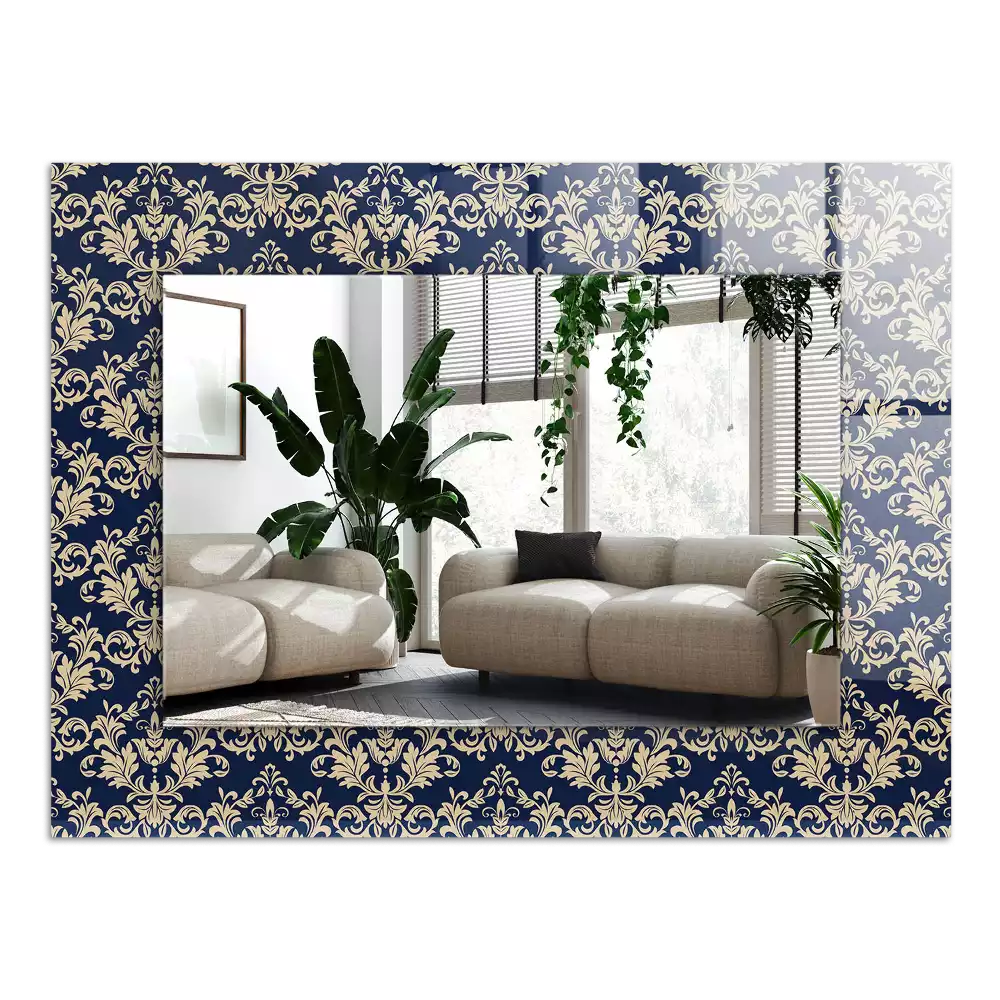 Obdélníkové dekorační zrcadlo Viktoriánský vzor tapety