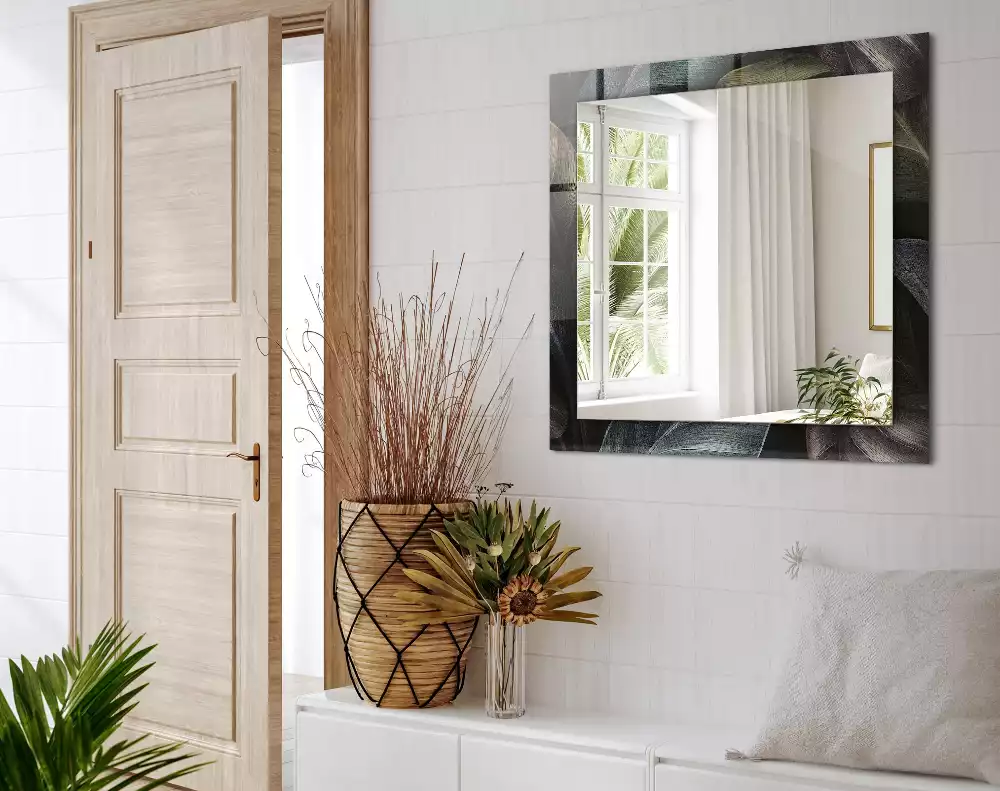 Obdélníkové dekorační zrcadlo Barevné listy rostlin