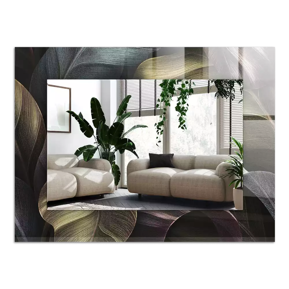 Obdélníkové dekorační zrcadlo Barevné listy rostlin