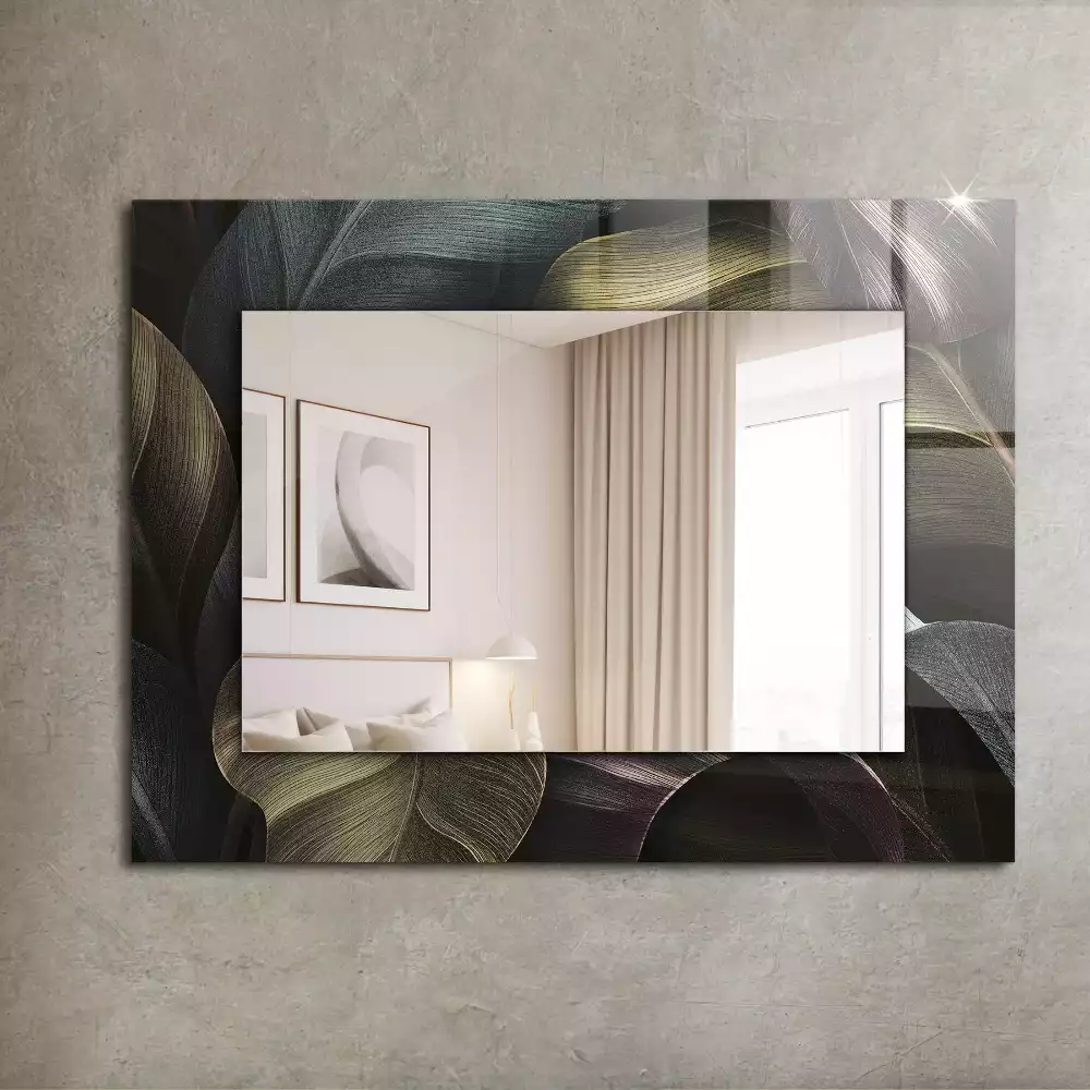 Obdélníkové dekorační zrcadlo Barevné listy rostlin