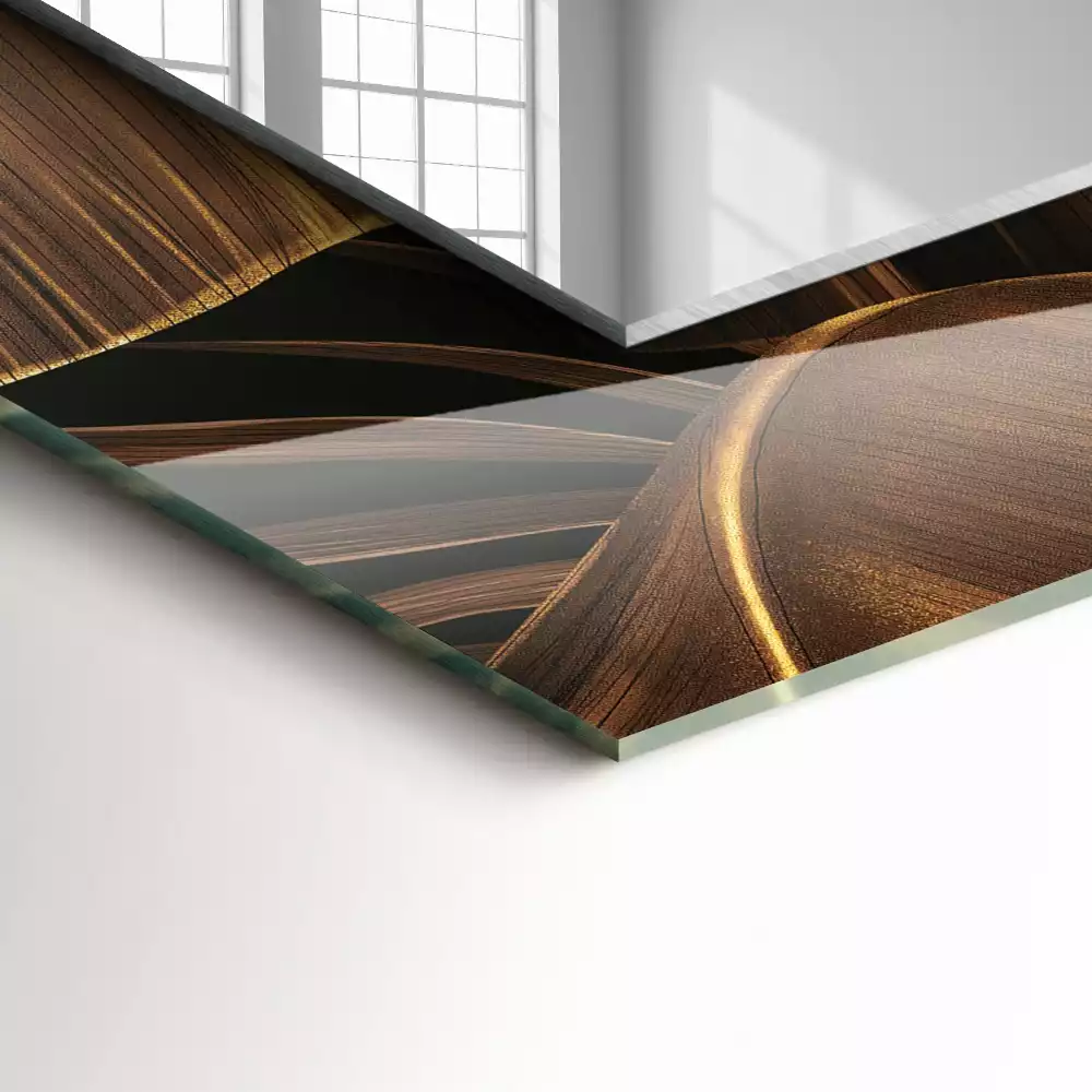 Obdélníkové dekorační zrcadlo tropické listy