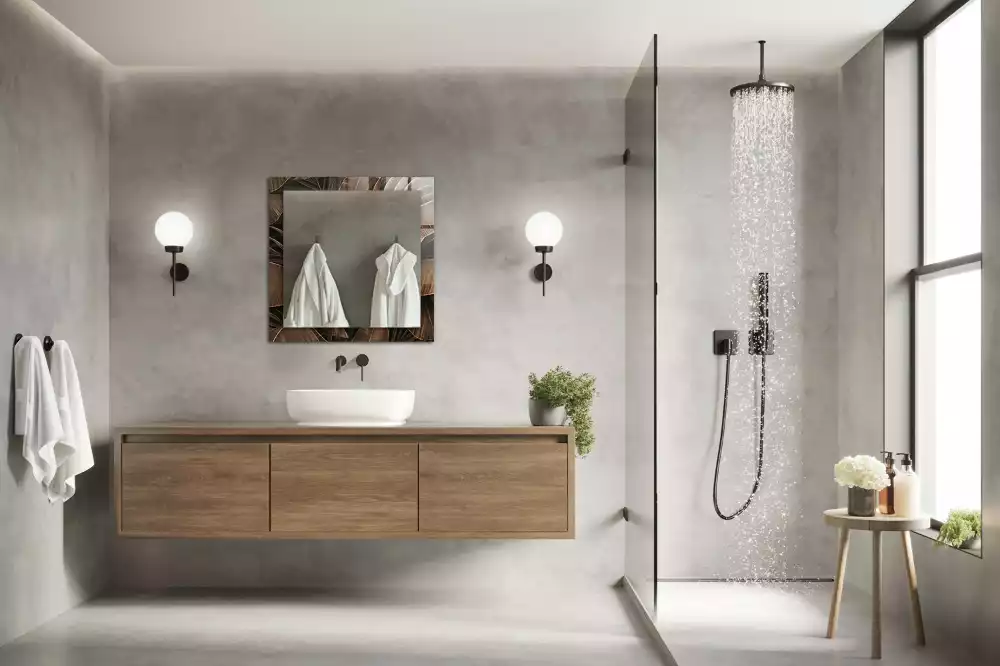 Obdélníkové dekorační zrcadlo tropické listy