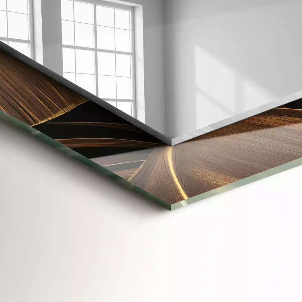 Obdélníkové dekorační zrcadlo tropické listy