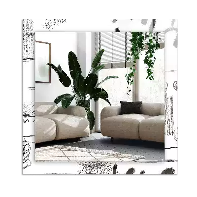 Obdélníkové dekorační zrcadlo Abstraktní moderní vzory