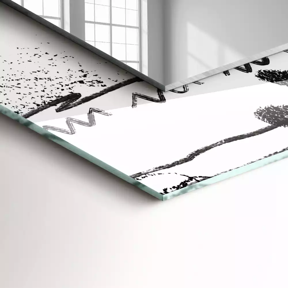 Obdélníkové dekorační zrcadlo Abstraktní moderní vzory