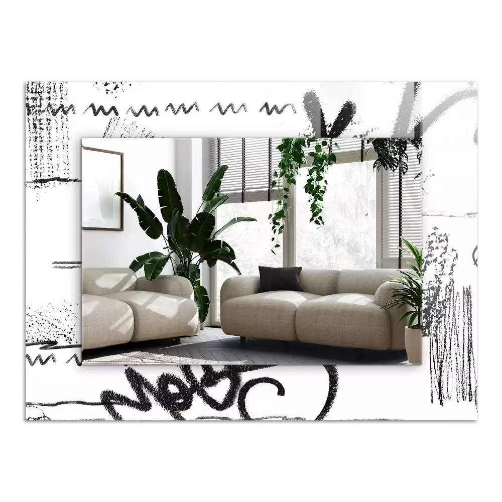 Obdélníkové dekorační zrcadlo Abstraktní moderní vzory