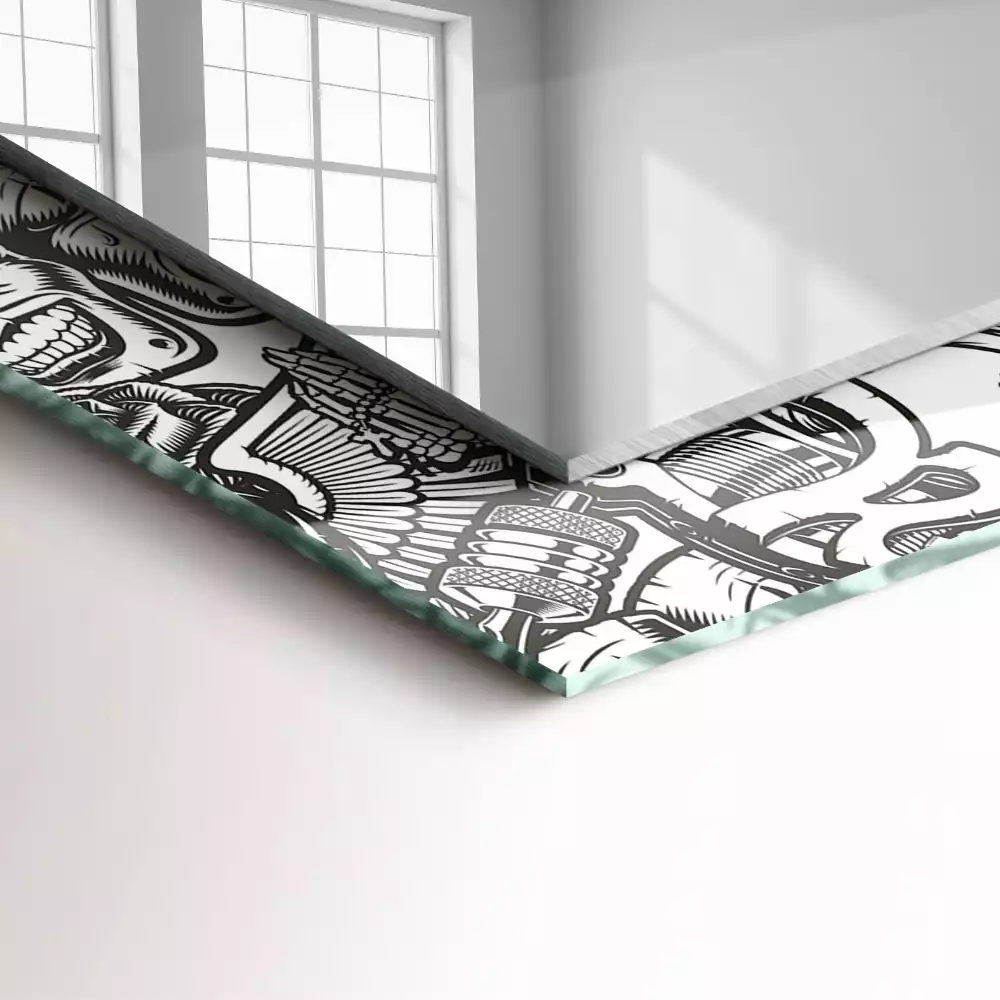 Obdélníkové dekorační zrcadlo Černobílé vzory