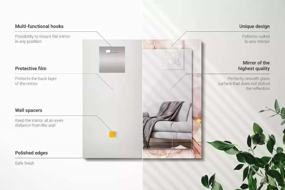 Obdélníkové dekorační zrcadlo Abstraktní akvarel umění