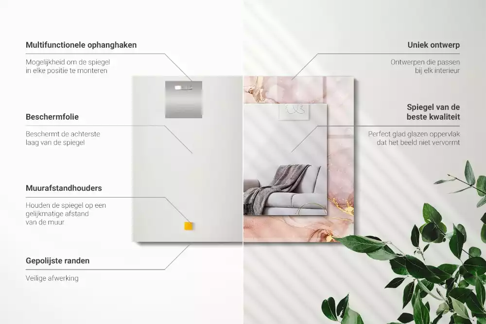 Obdélníkové dekorační zrcadlo Abstraktní akvarel umění