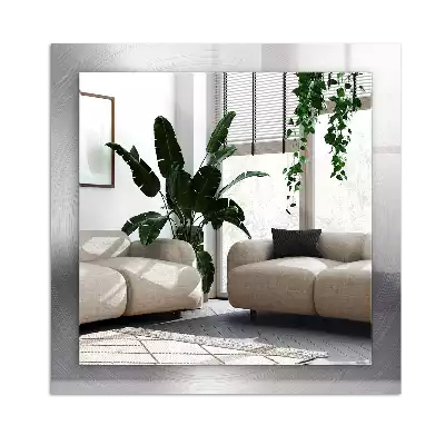 Obdélníkové dekorační zrcadlo Kulatý kovový povrch