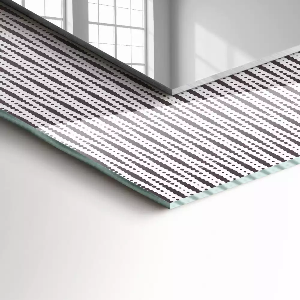 Obdélníkové dekorační zrcadlo Vzor textilní tkaniny