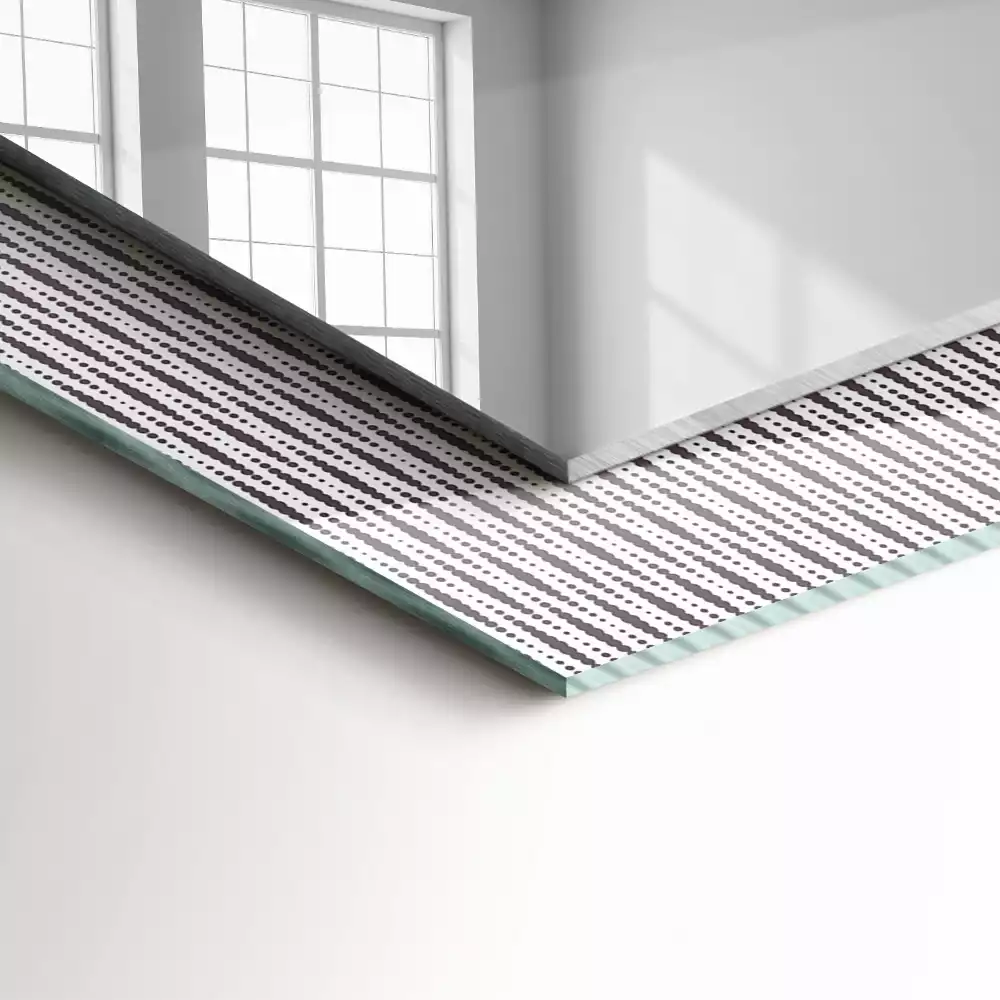 Obdélníkové dekorační zrcadlo Vzor textilní tkaniny