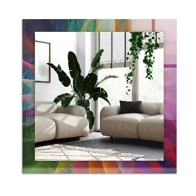 Obdélníkové dekorační zrcadlo Barevná abstraktní spirála