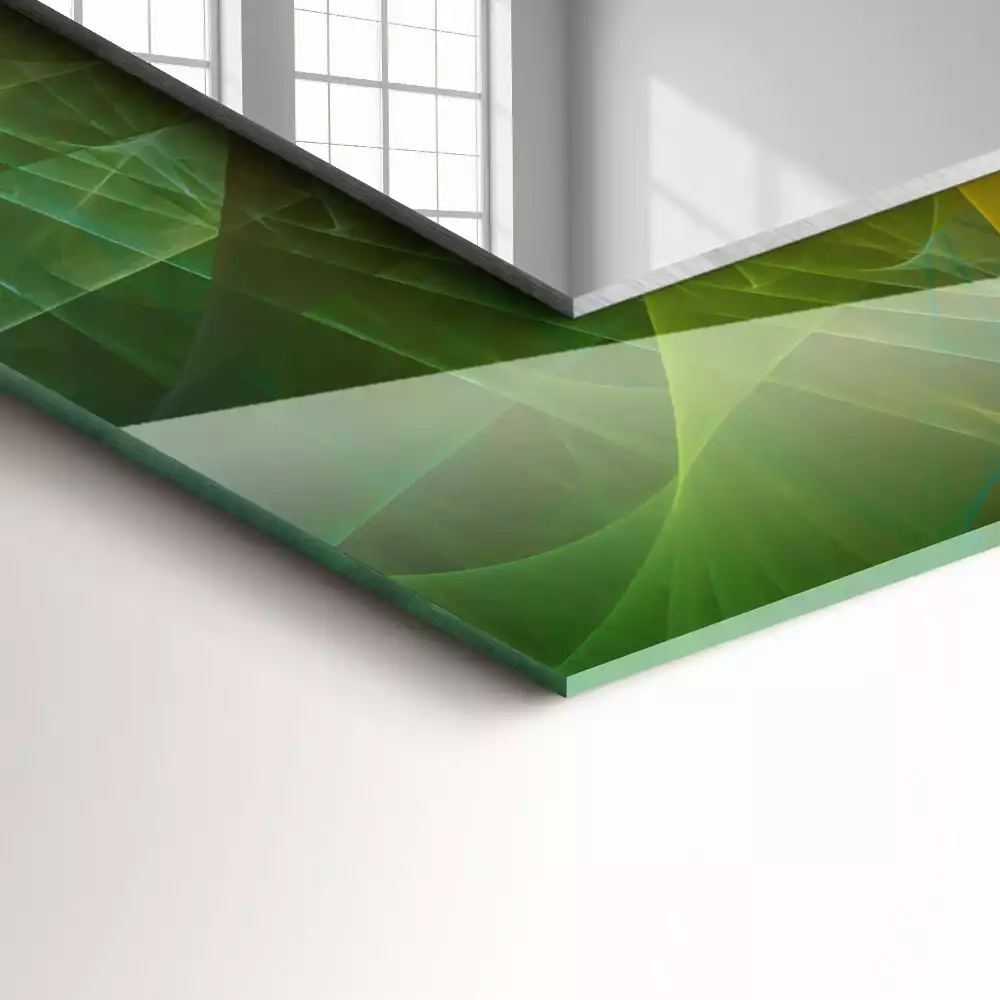 Obdélníkové dekorační zrcadlo Barevná abstraktní spirála