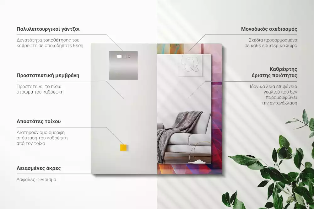 Obdélníkové dekorační zrcadlo Barevná abstraktní spirála