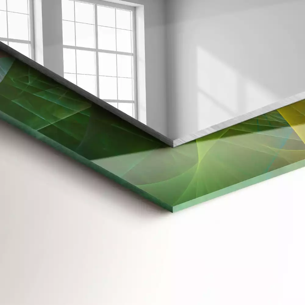 Obdélníkové dekorační zrcadlo Barevná abstraktní spirála