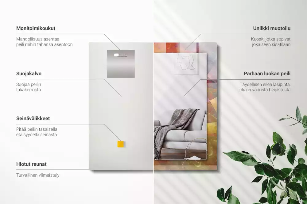 Obdélníkové dekorační zrcadlo Barevná fraktální spirála