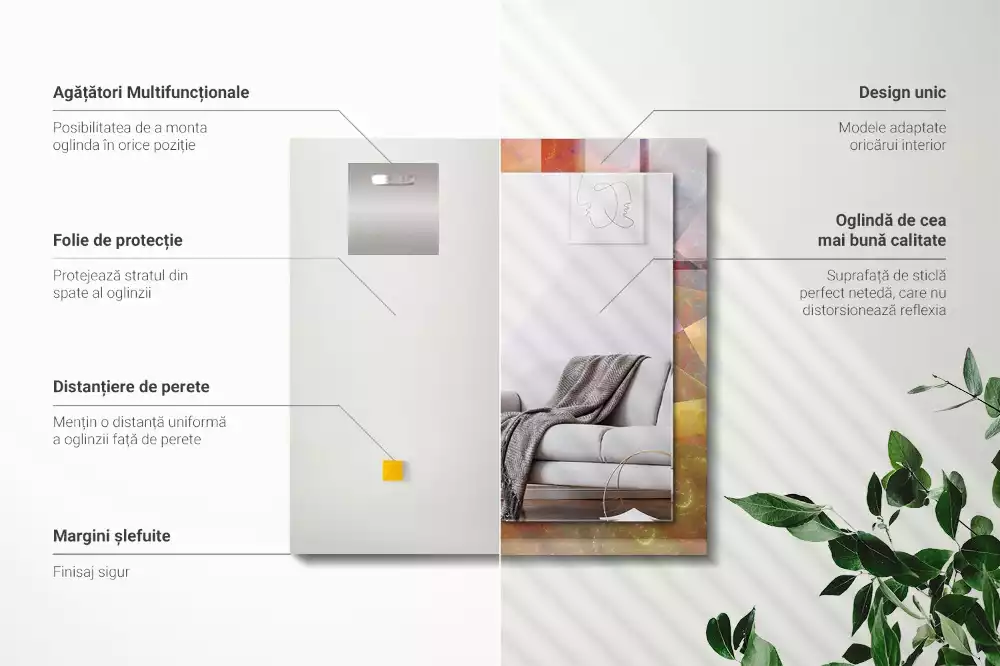 Obdélníkové dekorační zrcadlo Barevná fraktální spirála