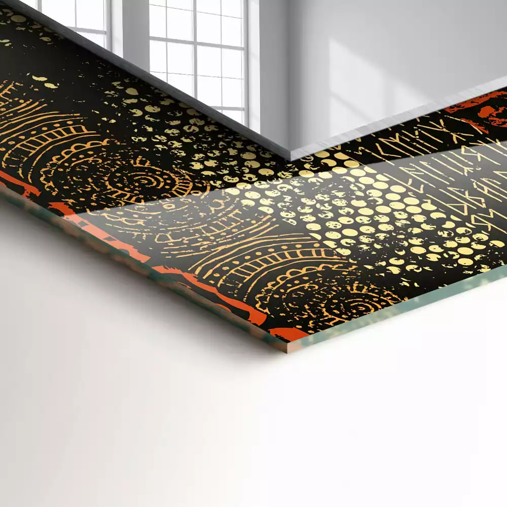 Obdélníkové dekorační zrcadlo Etnický vzor ornament