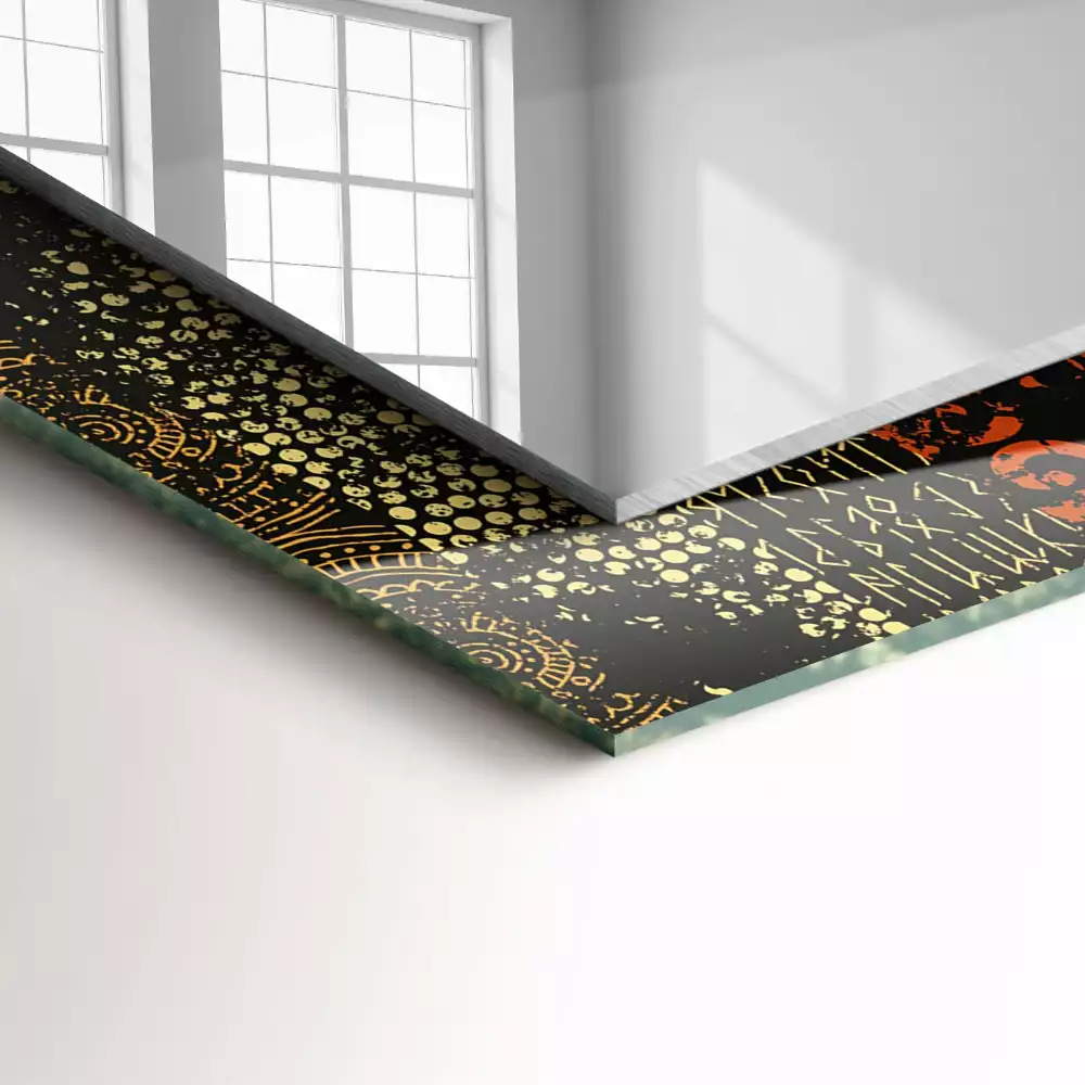 Obdélníkové dekorační zrcadlo Etnický vzor ornament