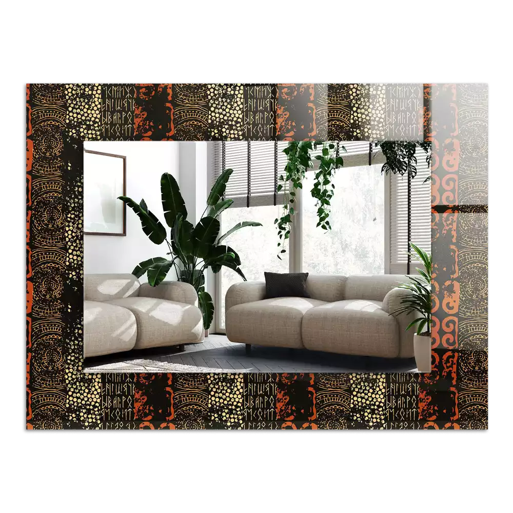 Obdélníkové dekorační zrcadlo Etnický vzor ornament