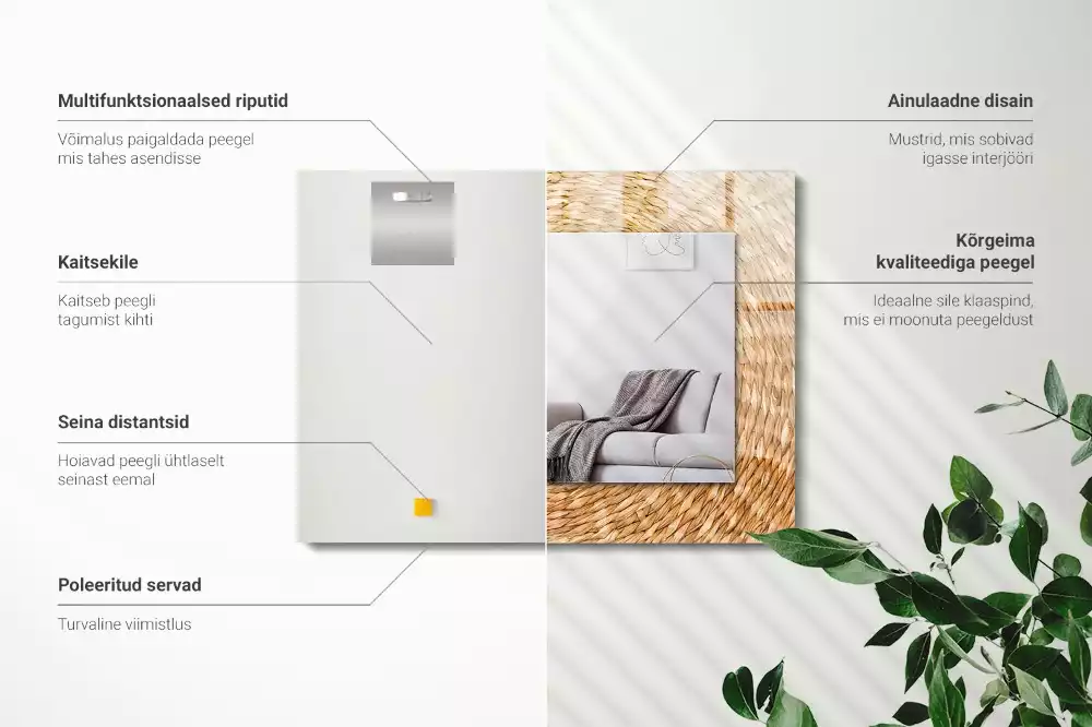 Obdélníkové dekorační zrcadlo Košatina