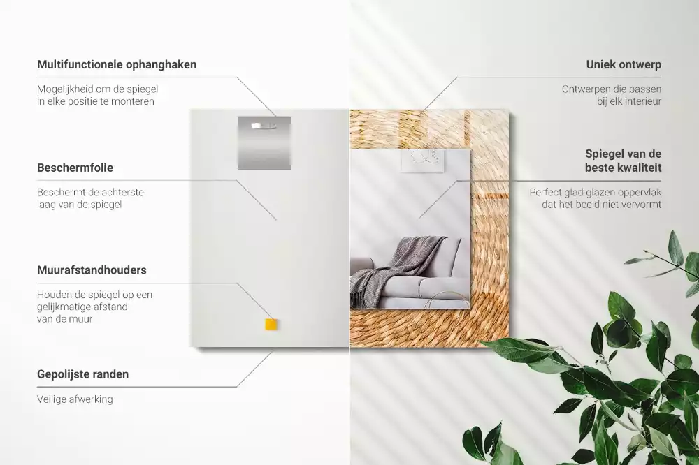 Obdélníkové dekorační zrcadlo Košatina