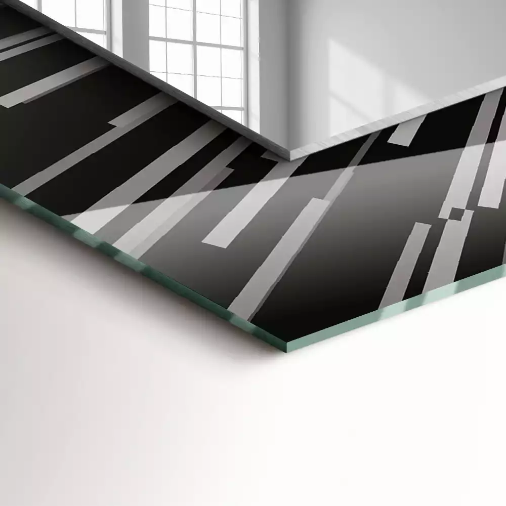 Obdélníkové dekorační zrcadlo Efekt rychlosti světla