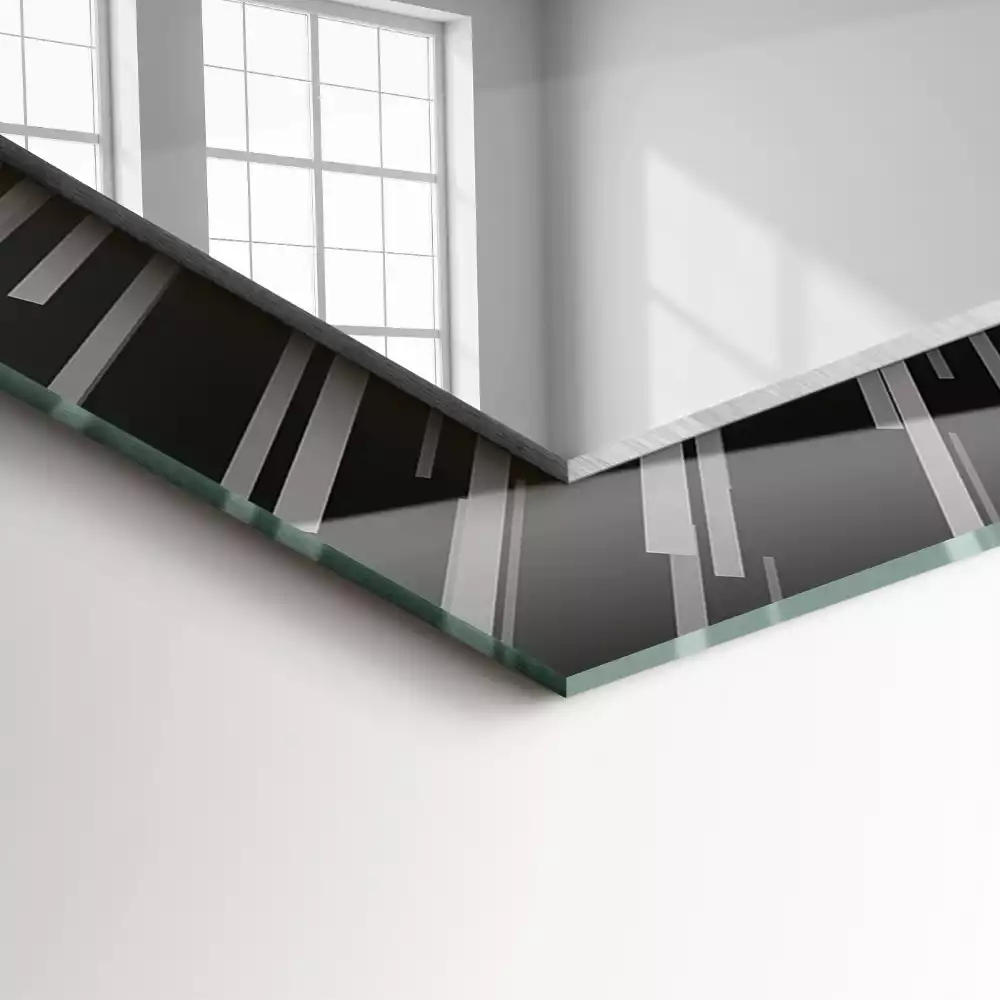 Obdélníkové dekorační zrcadlo Efekt rychlosti světla