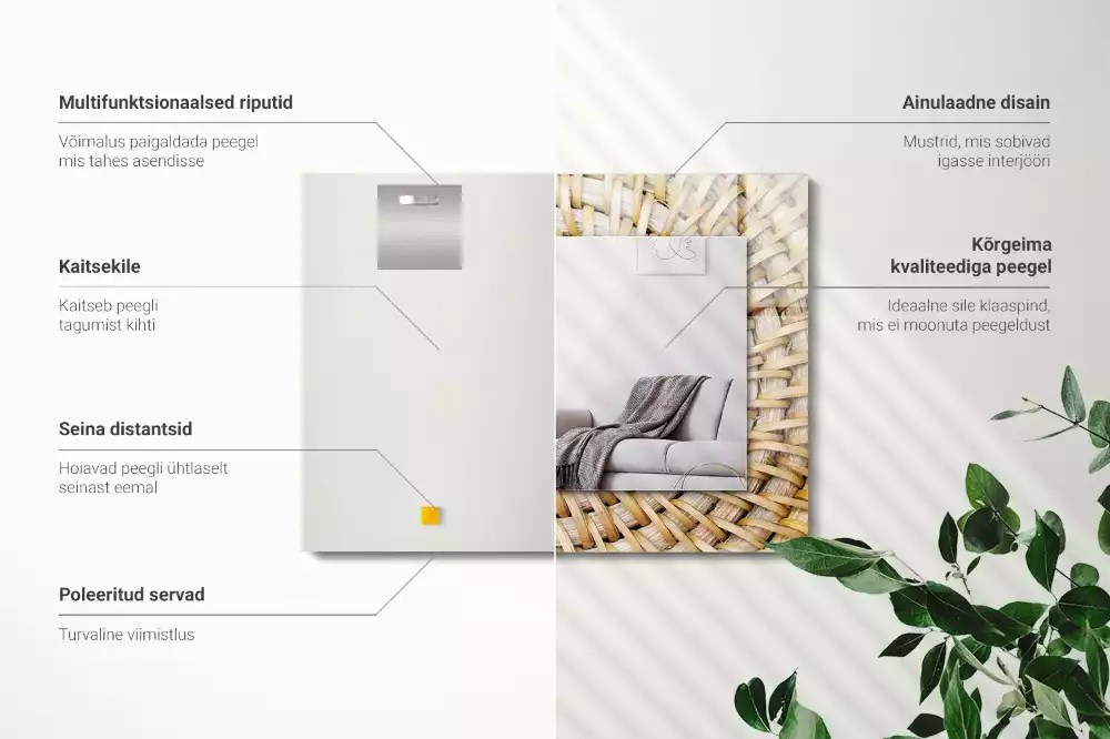 Obdélníkové dekorační zrcadlo Košatina