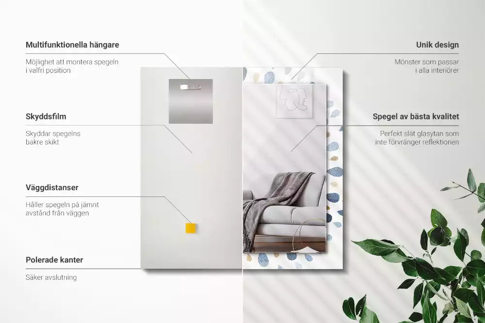 Obdélníkové dekorační zrcadlo Abstraktní vzor mandaly