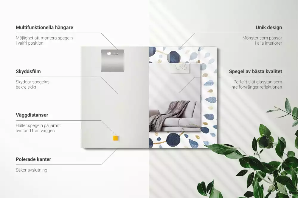 Obdélníkové dekorační zrcadlo Abstraktní vzor mandaly