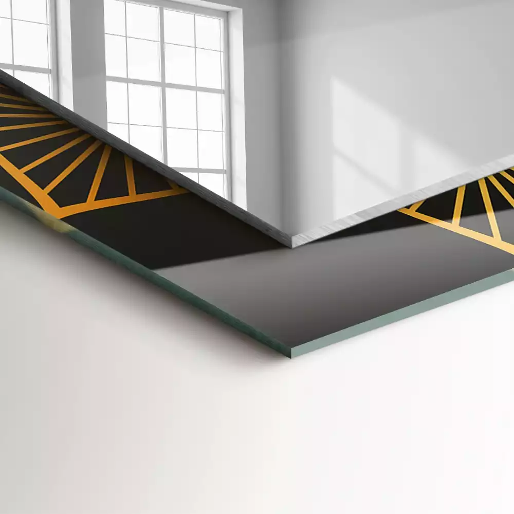 Obdélníkové dekorační zrcadlo vzor mandaly