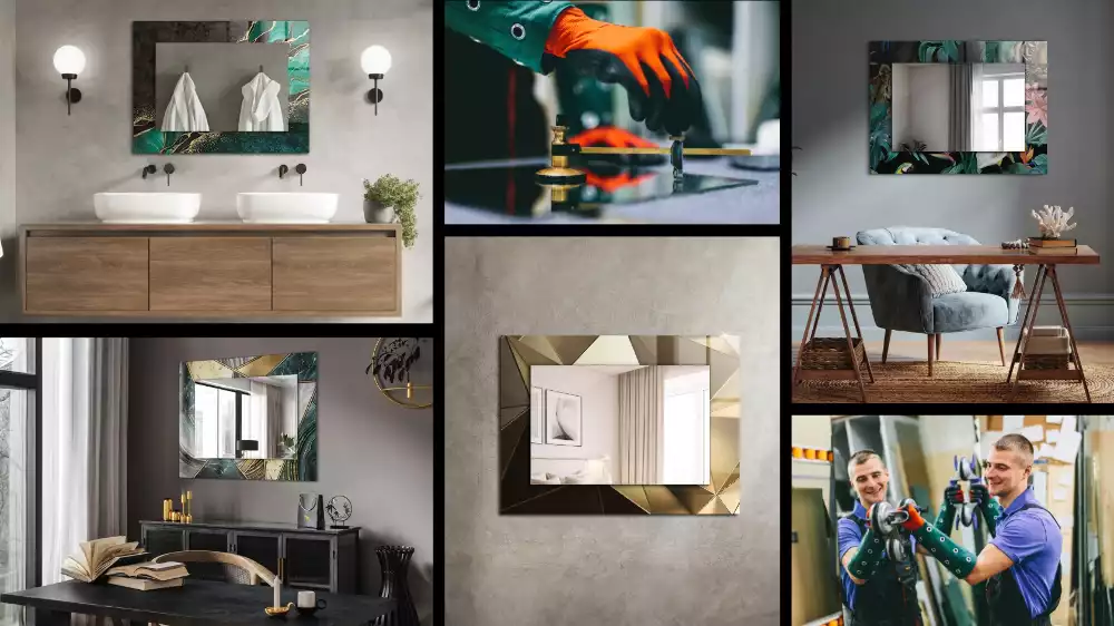 Obdélníkové dekorační zrcadlo Minimalistická příroda