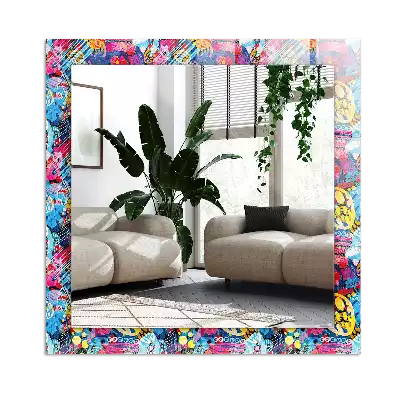 Obdélníkové dekorační zrcadlo Barevný abstraktní vzor