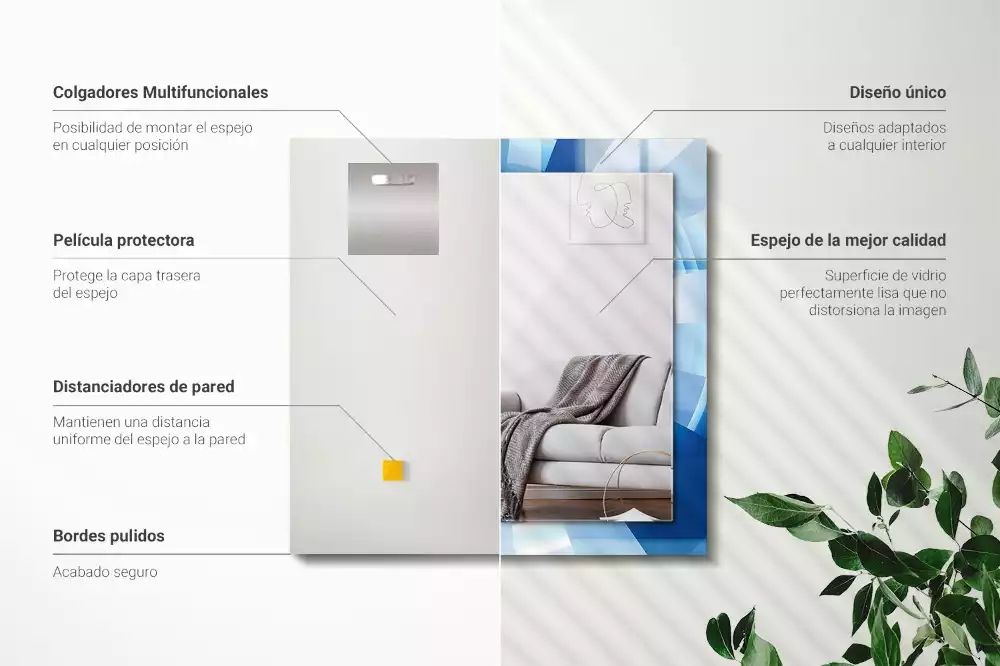 Obdélníkové dekorační zrcadlo Abstraktní tunel