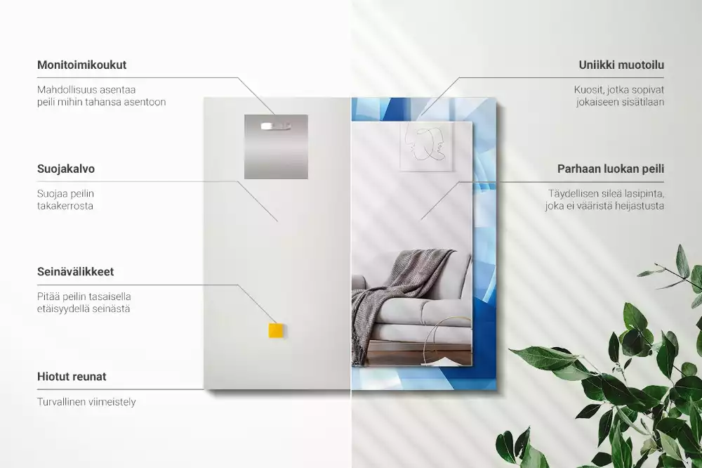 Obdélníkové dekorační zrcadlo Abstraktní tunel