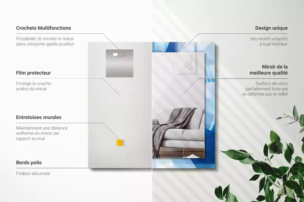 Obdélníkové dekorační zrcadlo Abstraktní tunel