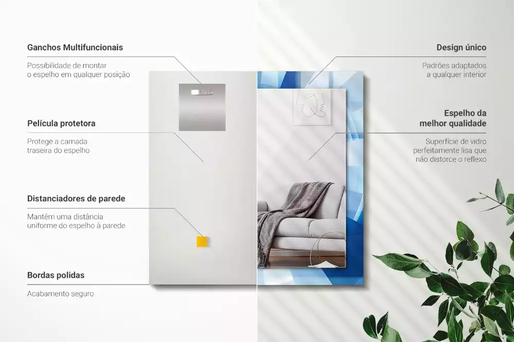 Obdélníkové dekorační zrcadlo Abstraktní tunel