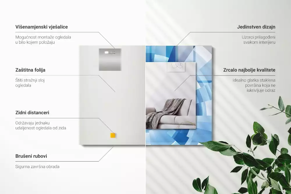 Obdélníkové dekorační zrcadlo Abstraktní tunel