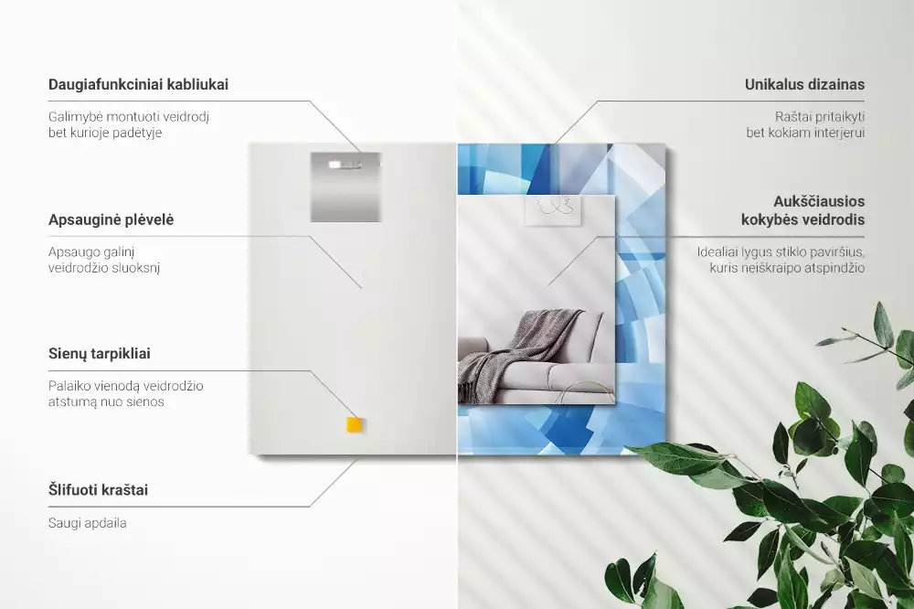 Obdélníkové dekorační zrcadlo Abstraktní tunel