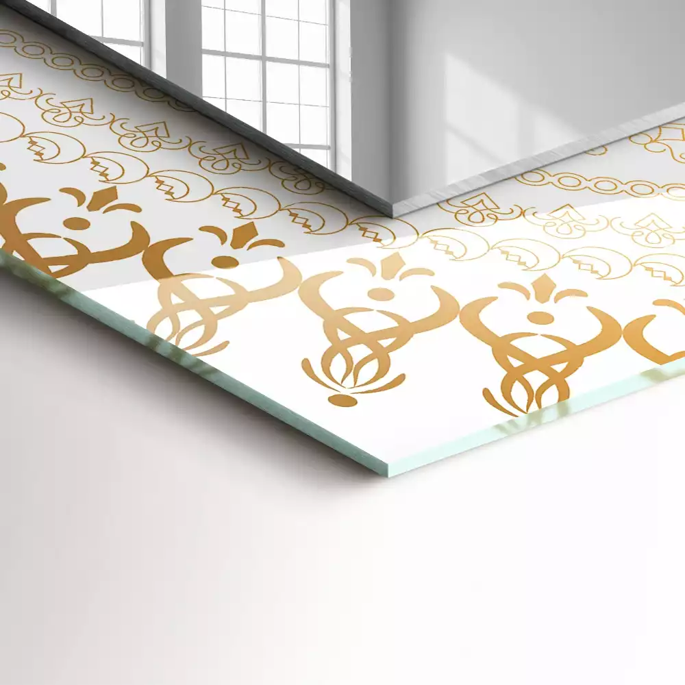 Obdélníkové dekorační zrcadlo vzor mandaly